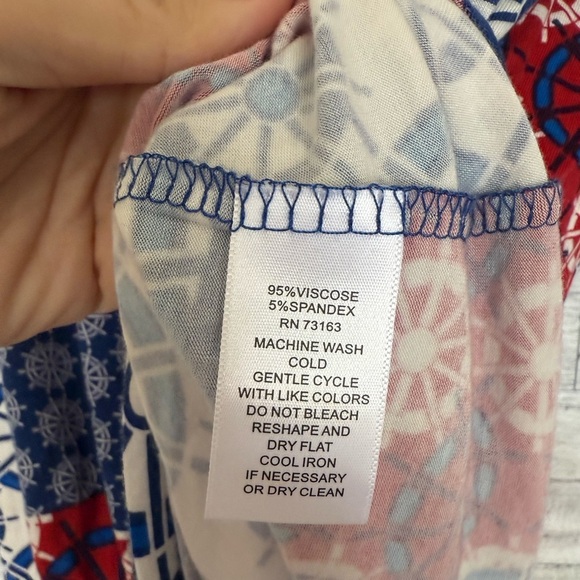 Cupio Womens Medium Red White Blue Short Sleeve Patriotic Shirt SUPER SOFT - Picture 4 of 6